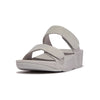 FITFLOP sølv glimmer sandal med velcro,