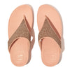 FITFLOP rose gold tekstil sandal med glimmer,