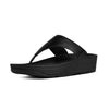 FITFLOP Sort skind sandal med tå rem,