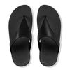 FITFLOP Sort skind sandal med tå rem,