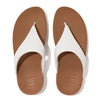 FITFLOP Hvid skind sandal med tå rem,