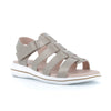 GREEN COMFORT sandal i champagnemetallic skind,