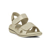 GREEN COMFORT guld sandal i skind med struktur,