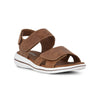 GREEN COMFORT brun skind sandal med velcro,