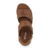 GREEN COMFORT brun skind sandal med velcro,