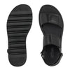 GREEN COMFORT sort skind sandal med velcroremme,