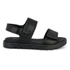 GREEN COMFORT sort skind sandal med velcroremme,