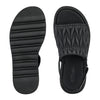 GREEN COMFORT sort skind sandal med justerbar rem,