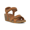 GREEN COMFORT brun glat skind sandal med velcro,