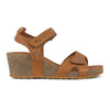 GREEN COMFORT brun glat skind sandal med velcro,
