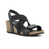 GREEN COMFORT sort glat skind sandal med velcro,