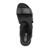 GREEN COMFORT sort glat skind sandal med velcro,