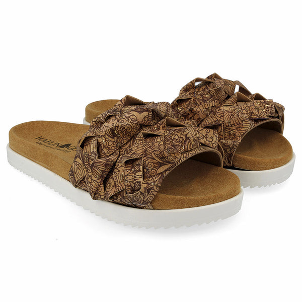 HAFLINGER brunmulti sandal med svangstøtte,