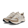 Rieker Sneakers Dame – Beige/Gold Ekstra Wide (Model M6501-60) | Komfortable og rummelige