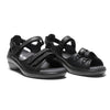 NEW FEET sort skind sandal med velcroremme,