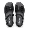 NEW FEET sort skind sandal med velcroremme,