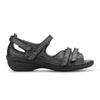 NEW FEET sort skind sandal med velcroremme,