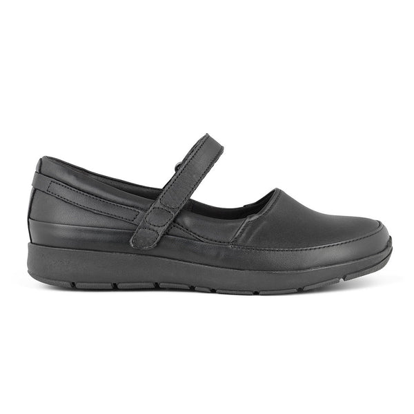 NEW FEET sort skind ballerina m velcro,