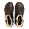 NEW FEET mørkebrun skind støvle med foer,