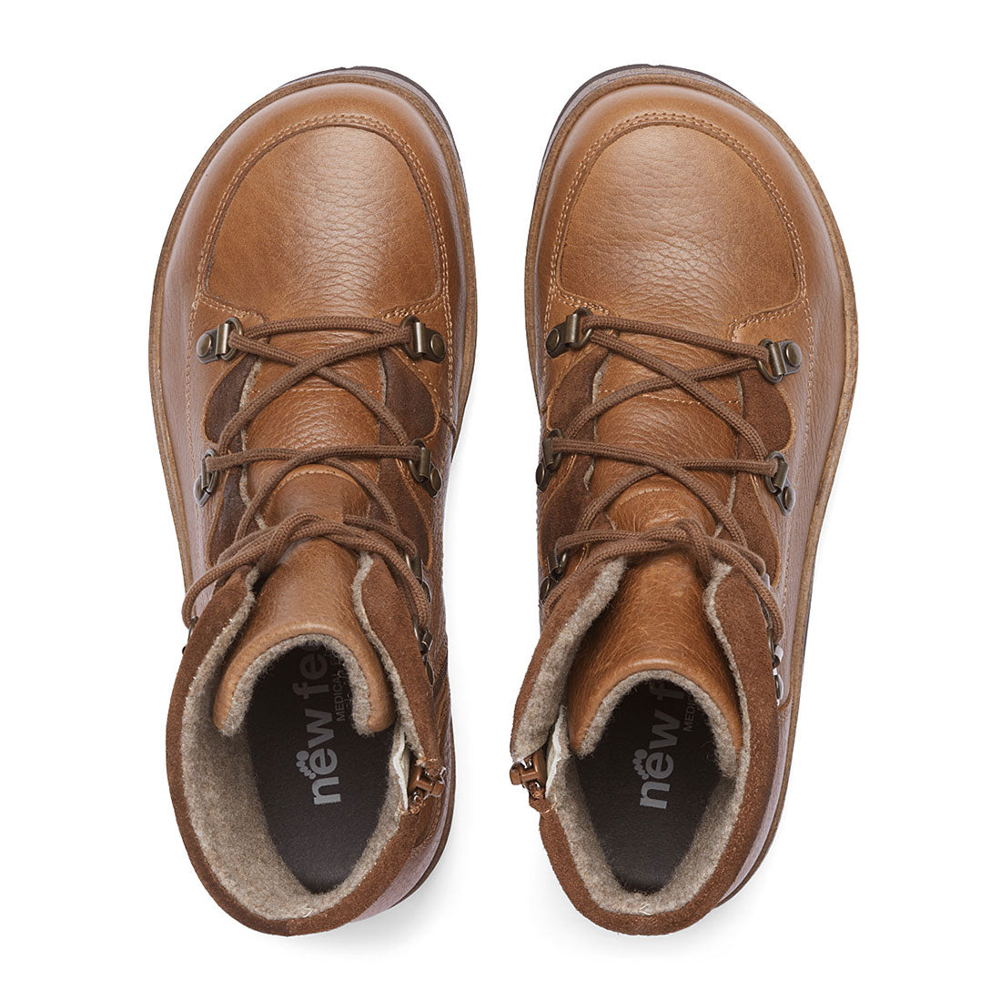 NEW FEET brun støvle med og