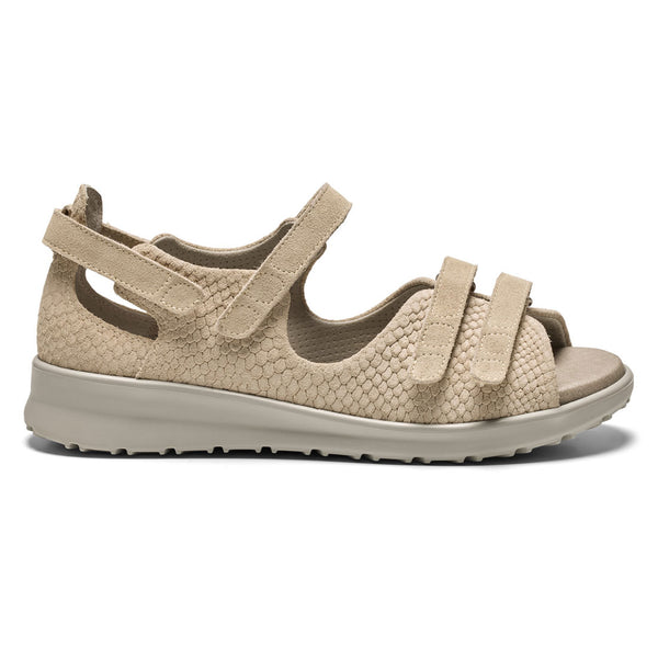 NEW FEET sand nubuck sandal m lukket hælkappe,