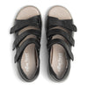 NEW FEET sort skind sandal med lukket bagkap,