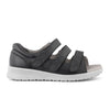 NEW FEET sort skind sandal med lukket bagkap,