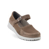 NEW FEET beige ballerina stretch og velcro,