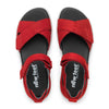 NEW FEET rød nubuck sandal m. lukket bagkappe,