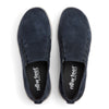 NEW FEET blå loafer i ruskind m elastik,