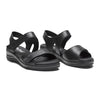 NEW FEET sort skind sandal med velcro,