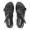 NEW FEET sort skind sandal med velcro,