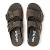 NEW FEET brun skind sandal med svangstøtte,