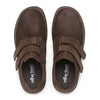 NEW FEET brun nubuck med stretch og velcro,