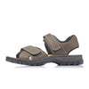 RIEKER brun sandal i imiteret skind,