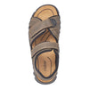 RIEKER brun sandal i imiteret skind,