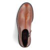 RIEKER brun kort støvle med elastik,