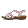 RIEKER rosa elastiksandal,