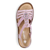 RIEKER rosa elastiksandal,