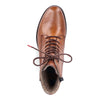 RIEKER brun skind støvle med lunt foer,