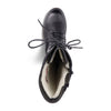 RIEKER sort lang støvle med varmt foer,
