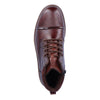 RIEKER brun kort støvle med lunt foer,