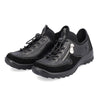 RIEKER sort skind loafer med tex membran