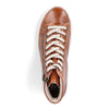 RIEKER brun sneaker støvle med lynlås,
