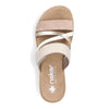 RIEKER sandal i sand/creme/guld/rosa,