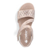 RIEKER rosa metallic med velcro lukninger,