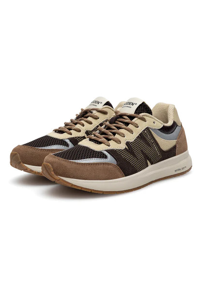 WODEN Rigmor Open Mesh Damesneaker Chocolate Multi