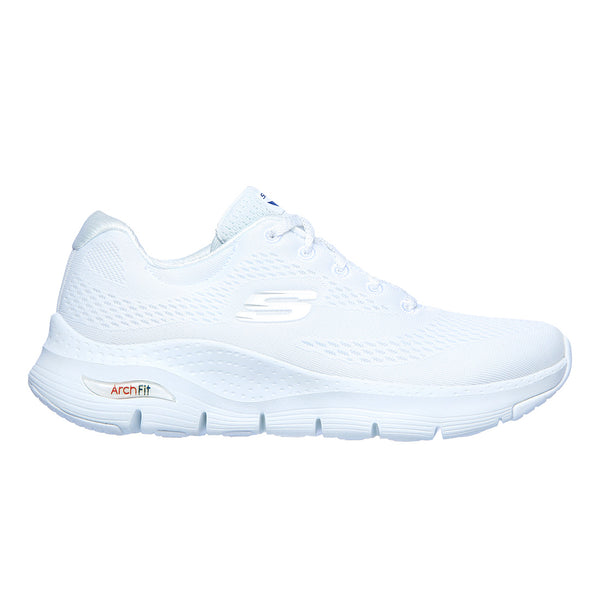 SKECHERS hvid med ArchFit og Memory Foam,