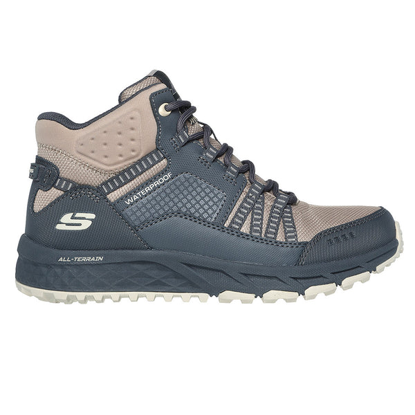 SKECHERS grå/beige outdoor støvle med snøre,