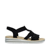 Rieker V0646-00 Sort – Komfortabel Damesandal